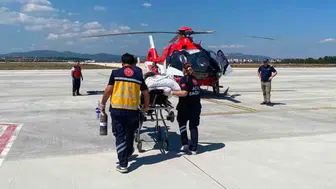Kastamonu'da inme geçiren hasta helikopter ambulansla Ankara'ya gönderildi