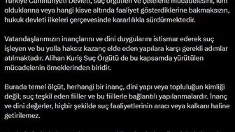 Adalet Bakanı Gürlek'ten suç örgütlerine yönelik sert mesaj: İnanç araç olamaz