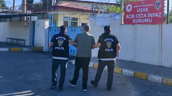 Uşak'ta kaçak hükümlü, polis operasyonuyla yakalandı