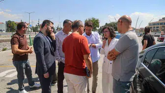 Uşak'ta bisiklet yolu projesine yönelik incelemeler gerçekleştirildi