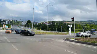 Samsun şehir hastanesi kavşağına trafik güvenliği için yeni önlem alındı