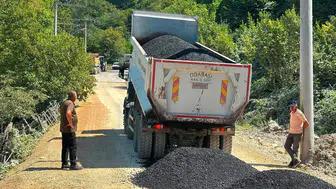 Kaynaşlı'daki heyelan alanında yol çalışmaları tamamlandı