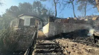 Kazdağları’ndaki orman yangını türbeye ulaşmadan kontrol altına alındı