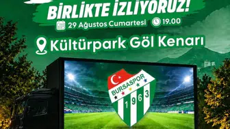 Bursaspor taraftarına otobüs desteği ve dev ekranla maç heyecanı