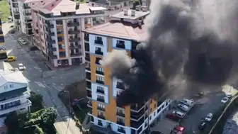Rize'de 10 katlı apartmanda yangın paniği: Maddi hasar büyüdü