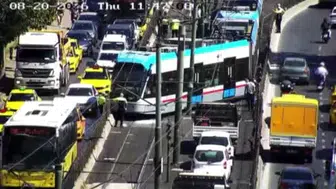 Fındıklı istasyonunda tramvay kazası: raydan çıktı