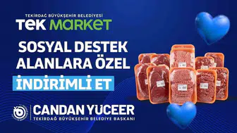 Tekirdağ'da sosyal destek alanlara et indirimleriyle hane bütçelerine katkı sağlanıyor