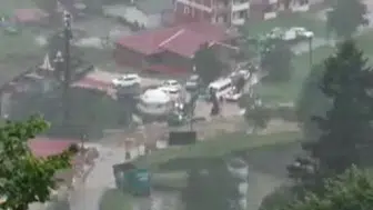 Uzungöl'de sağanak yağış sonrası ikinci taşkın alarmı