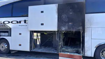 Eskişehir’de yolcu otobüsünde çıkan yangın paniğe yol açtı