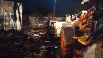 Bursa'da samanlık yangını evleri tehdit etti