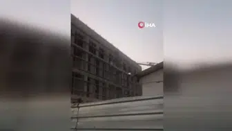 Maaşlarını alamayan işçiler iskeleye çıkarak protesto etti