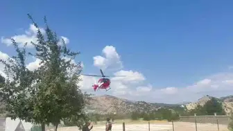 Tunceli'de ev kazası geçiren genç hasta Malatya'ya helikopterle sevk edildi