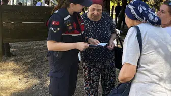 Jandarmadan kadınlara kadına yönelik şiddetle mücadele bilgilendirmesi
