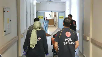 Sinir krizi geçiren kadın hastaneye kaldırıldı