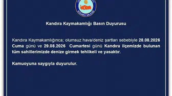 Kandıra'da olumsuz hava koşulları nedeniyle denize giriş yasağı geldi