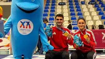 Erzincanlı badmintoncular Akdeniz Oyunları’nda altın madalyayı kazandı