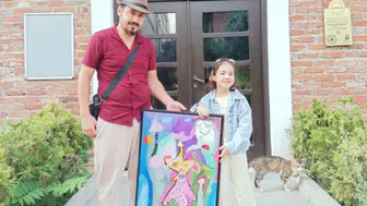 Minik ressam Eskişehir’deki frig sergisinde sanatseverleri büyüledi