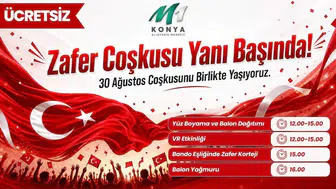 Zafer Bayramı coşkusu M1 Konya AVM'de yaşanacak