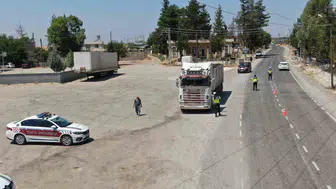Kilis'te drone ile trafik denetimleri güvenliği artırıyor