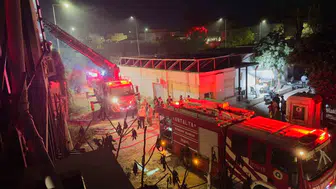 Manavgat'ta personel lojmanındaki yangın paniğe neden oldu