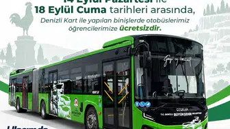 Denizli’de öğrenciler için ulaşımda ücretsiz dönem başlıyor