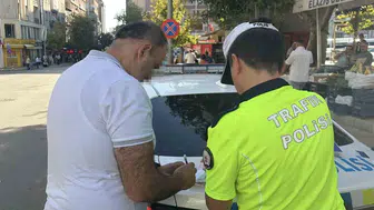 Uygulama noktasında ters yöne giren sürücüye 10 bin lira ceza
