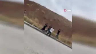 Sincan'da liseli öğrenciler arasında kavga anları kaydedildi