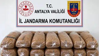 Alanya'da düzenlenen operasyonda 144 kilo kaçak tütün bulundu