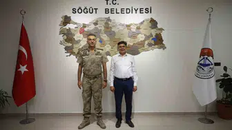 Jandarma albay talha övet, söğüt'e veda etti