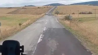 Yozgat'ta yol durumu hakkında video çeken sürücü kaza anına tanıklık etti