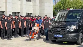 Cizre'de trafik kazası sonrası şehit olan polis memuru Melih Kaygusuz için duygusal veda