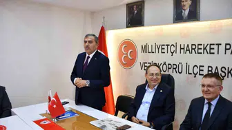 MHP'den Vezirköprü'ye yeni ilçe başkanına destek ziyareti