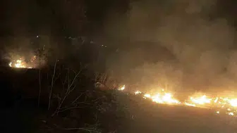 Şuhut'ta korkutan arazi yangını kontrol altına alındı