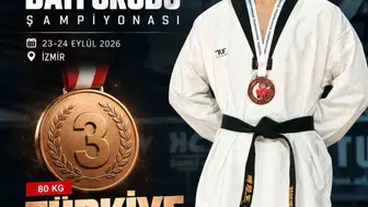 Semih Karabacak, İzmir’de Türkiye Taekwondo üçüncüsü oldu