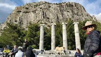 Priene Antik Kenti'nde doğaseverler tarih yolculuğuna çıktı