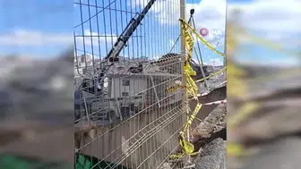 Eyüpsultan'da araç binanın 3. katına çarparak bahçeye düştü