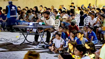 Silopi'de çocuklar için sinema gecesi düzenlendi