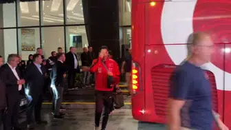 A Milli Futbol Takımı, İtalya maçı için stadyuma geldi