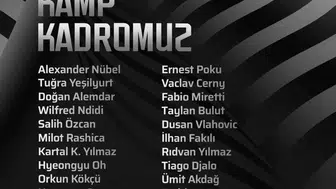 Beşiktaş, Amed Sportif karşılaşması için kamp kadrosunu açıkladı