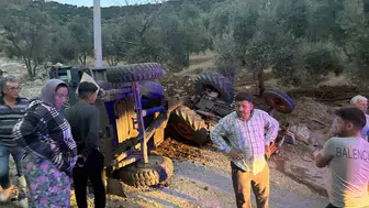 Bozdoğan'da traktör devrildi, 1 kişi yaralandı