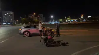 Kayseri'de motosiklet ve otomobil çarpıştı: 1 yaralı