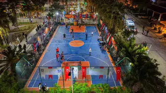 Turgutreis'te basketbol şöleni başladı ve 56 takım mücadele ediyor