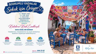 Bodrumlu kadınlar sokaklar için renkli motifler örüyor