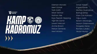 Fenerbahçe'nin Gaziantep FK maçı için kadrosu belli oldu