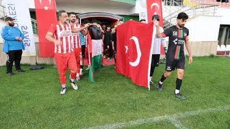Sivas’ta Filistinli öğrencilerle dostluk maçı yapıldı