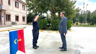Osmaneli jandarma komutanına yeni rütbesi için başarı dileği