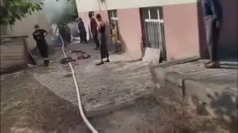 Elazığ Kovancılar'da odunluk ve kilerde çıkan yangında maddi hasar