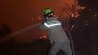 Antalya'daki orman yangınında kara ekiplerinin yoğun mücadele sürüyor