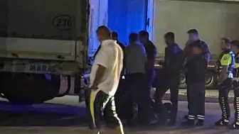Hamzabeyli sınır kapısında tır parkında düzensiz göçmenler yakalandı