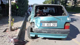 Nevşehir'de kontrolden çıkan otomobil bahçeye düştü: sürücü hastaneye kaldırıldı